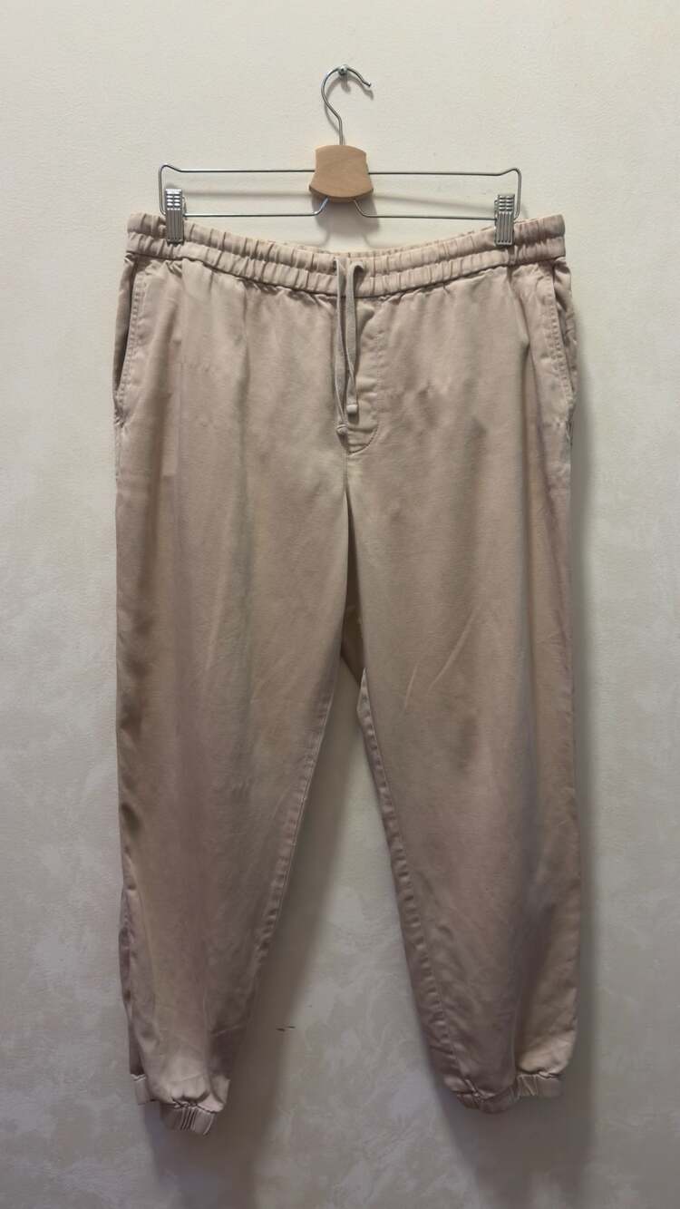 Banana Republic Traveler Relaxed Tapered Fit Pants Tan Size L